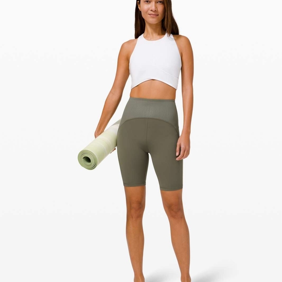 lululemon athletica Pants - Lululemon Blissful Bend Super High-Rise Short 8" in Army Green Size 4
